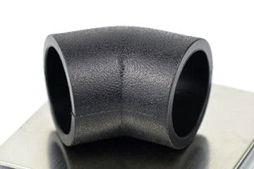 Accessori per tubi dell'HDPE del gomito di estremità del ° dell'acqua 45 di allungamento a rottura